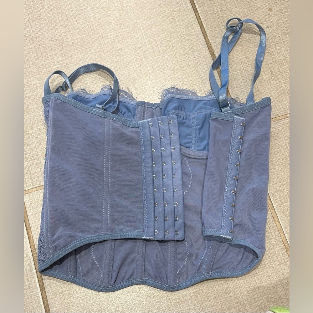 Urban Outfitters Slate Blue Corset Top - Picture 2 of 5